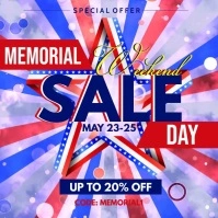 Memorial Day Square (1:1) template