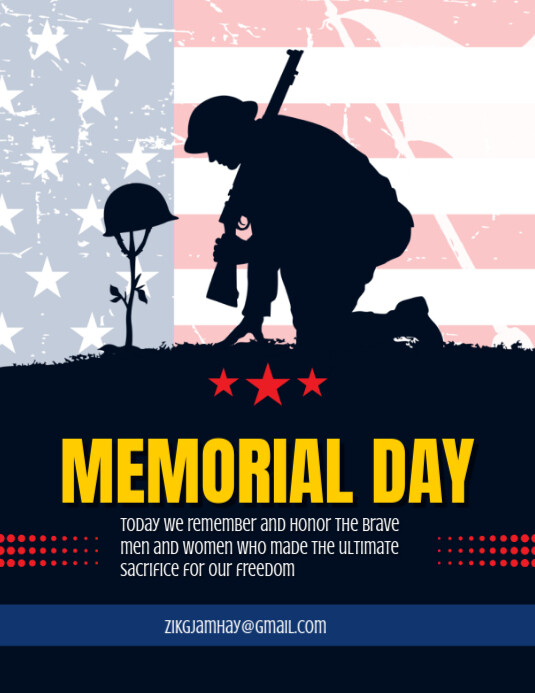 Memorial day Flyer (Letter pang-US) template