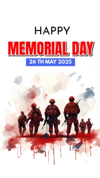 Memorial day Tampilan Digital (9:16) template
