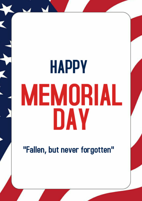 Memorial day A4 template