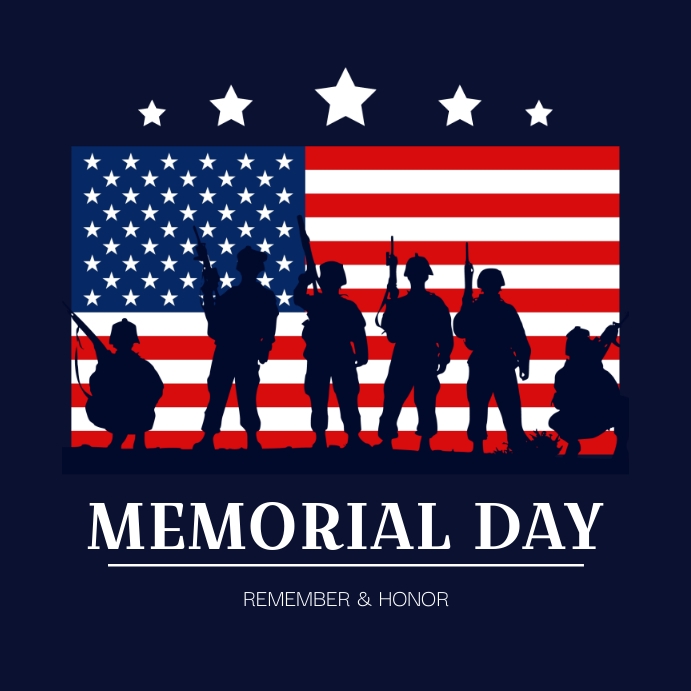 Memorial Day โพสต์บน Instagram template