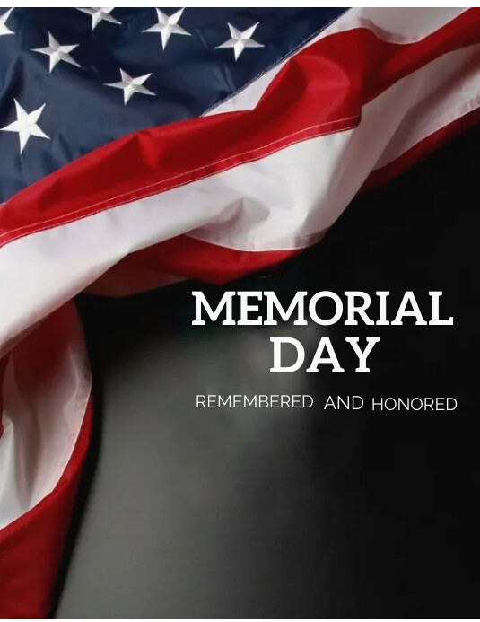 Memorial day Ulotka (US Letter) template