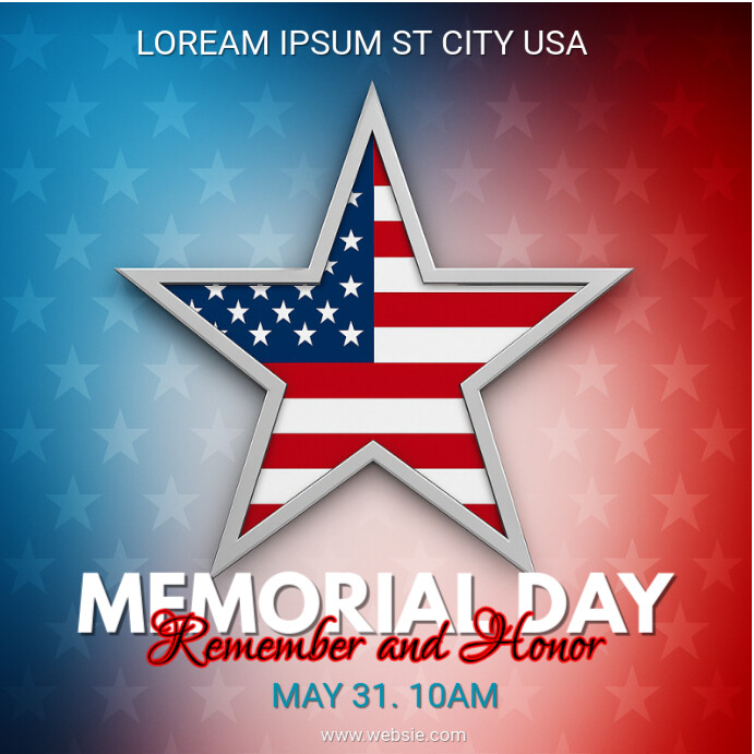 Memorial day Quadrato (1:1) template