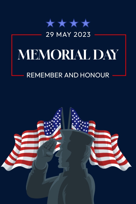 Memorial Day Poster template