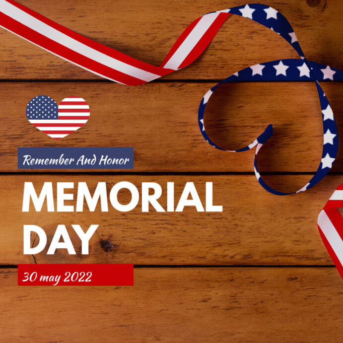 Memorial Day Instagram Post template