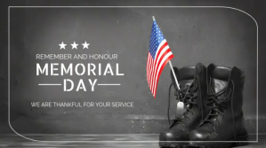 Brown Memorial Day Tribute Digitalt display Template
