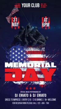 Memorial Day Display Digitalanzeige (9:16) template
