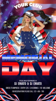 Memorial Day Display Digitalanzeige (9:16) template