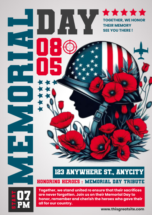 Memorial Day Event Ads A4 template