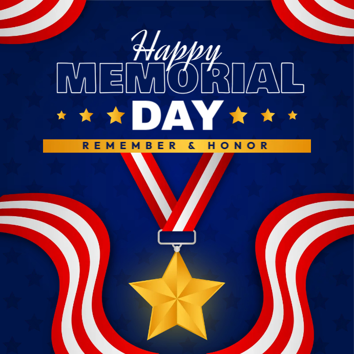 Memorial Day Event Ads Instagram Post template