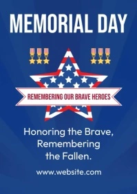 Memorial Day Event A4 template