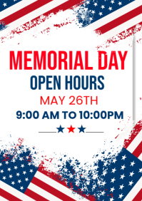 Memorial Day Event A4 template