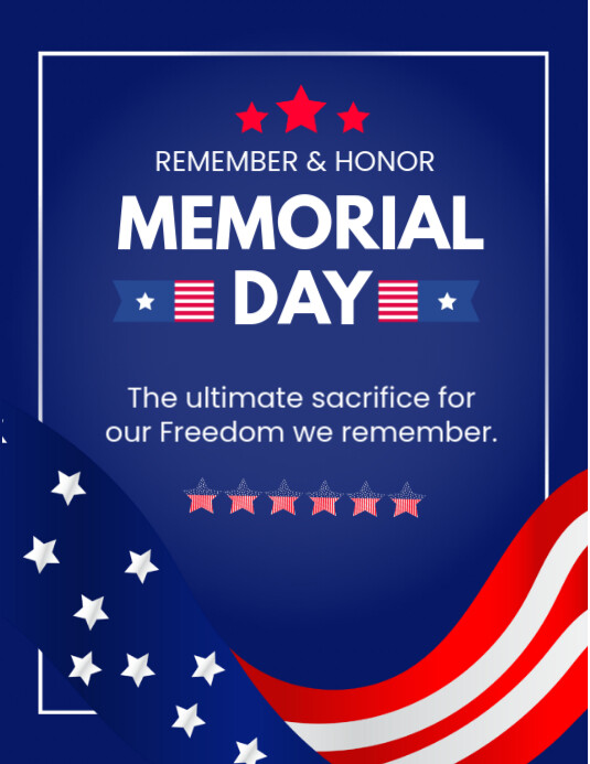 Copy of Memorial Day Flyer (us Letter) | PosterMyWall
