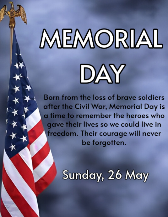 Copy of Memorial Day Flyer (us Letter) | PosterMyWall