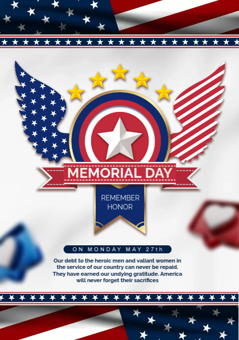 Memorial day flyer Template | PosterMyWall