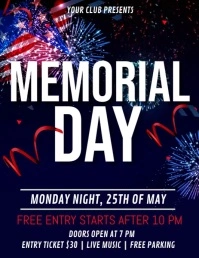Memorial Day Flyer Volantino (US Letter) template