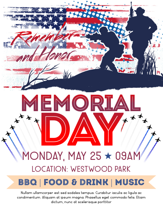 Memorial Day Flyer PosterMyWall