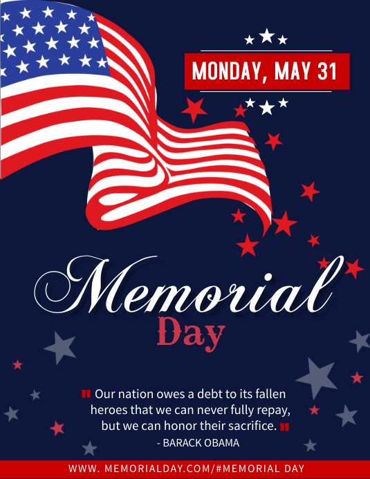 Memorial Day Flyer Template PosterMyWall