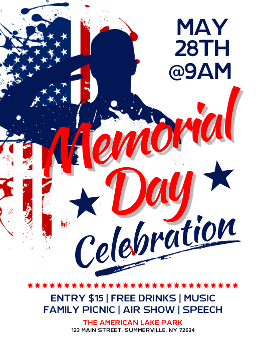Copy of Memorial Day Flyer PosterMyWall