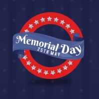 Memorial Day Flyer Memories Logo template