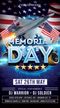 Memorial Day Flyer / Poster Template Instagram Story