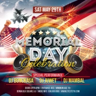 Memorial Day Flyer / Poster Template Square (1:1)