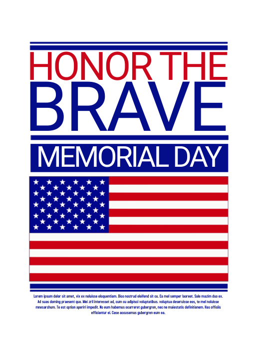 Memorial Day Template PosterMyWall