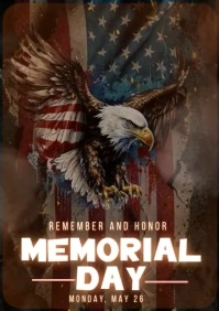 Memorial Day Greetings A4 template
