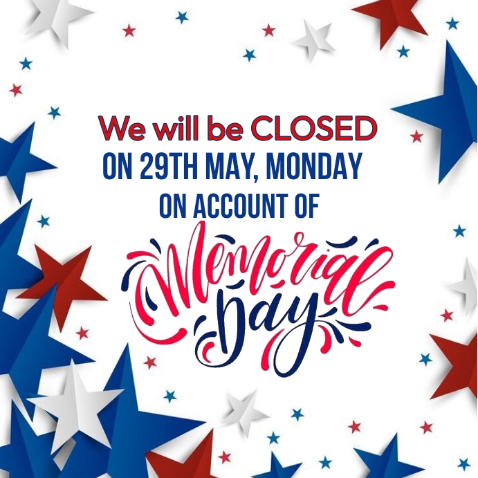 memorial day holiday poster Template | PosterMyWall