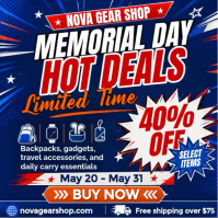 Lilla Memorial Day Sale โพสต์บน Instagram Template