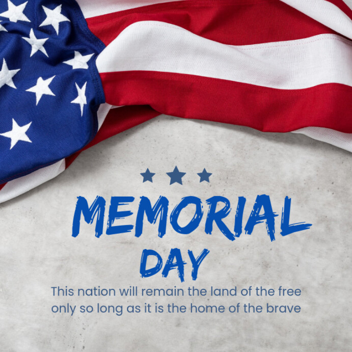 Memorial day Instagram post online greeting cards Template | PosterMyWall for Memorial Day Cards Free Printable