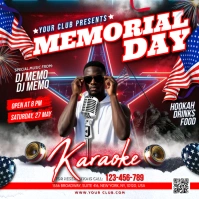 Memorial Day Karaoke Instagram Post template