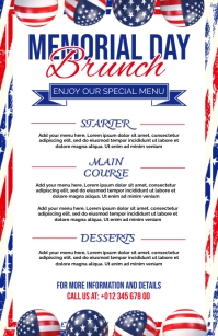 Memorial Day Menu Template PosterMyWall