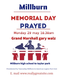 Memorial Day parade flyer Volante (Carta US) template