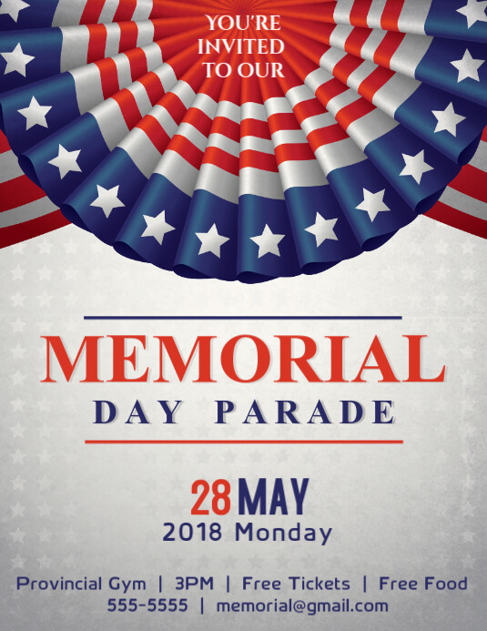 Memorial Day Parade Flyer Template PosterMyWall Memorial Day Parade Flyer Template PosterMyWall