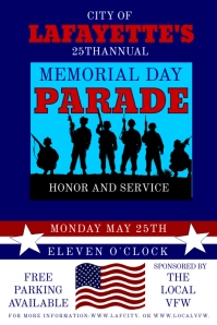 Memorial Day Parade Cartaz template