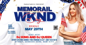 Memorial day Party Okładka wydarzenia na Facebooku template