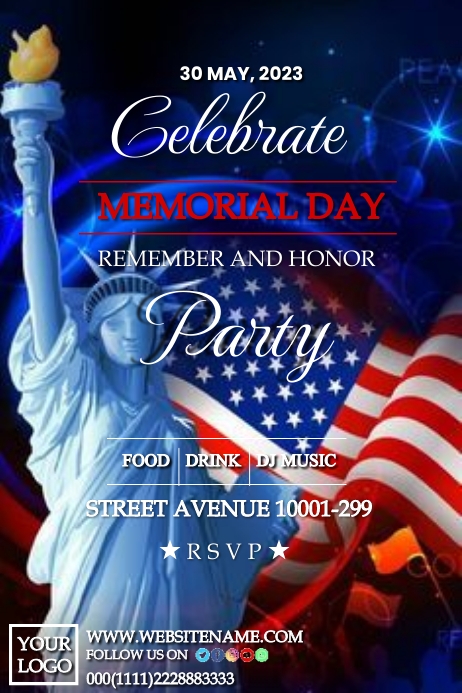 Memorial Day Party Template PosterMyWall