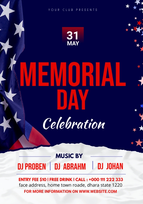 Memorial Day Party Template | PosterMyWall