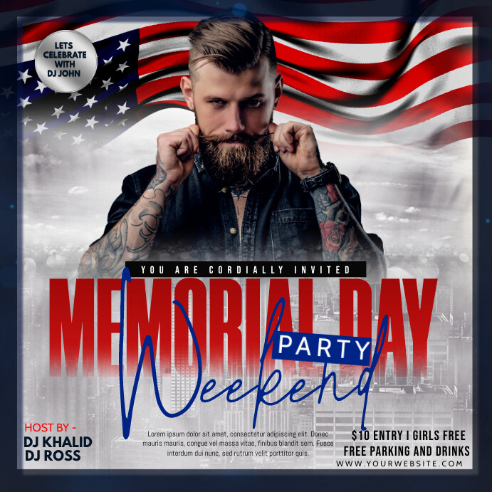 memorial day party Template | PosterMyWall