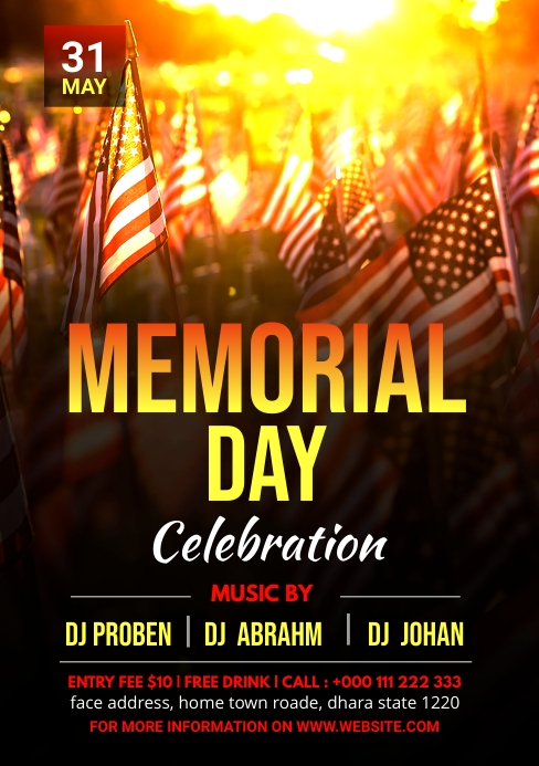 Memorial Day Party Template | PosterMyWall