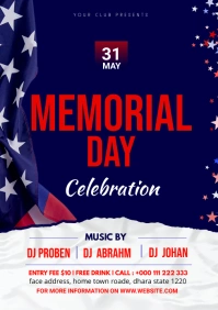 Memorial Day Party A3 template