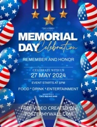 MEMORIAL DAY PARTY EVENT DESIGN TEMPLATE Flyer (US Letter)