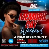 MEMORIAL DAY PARTY FLYER Instagram Post template