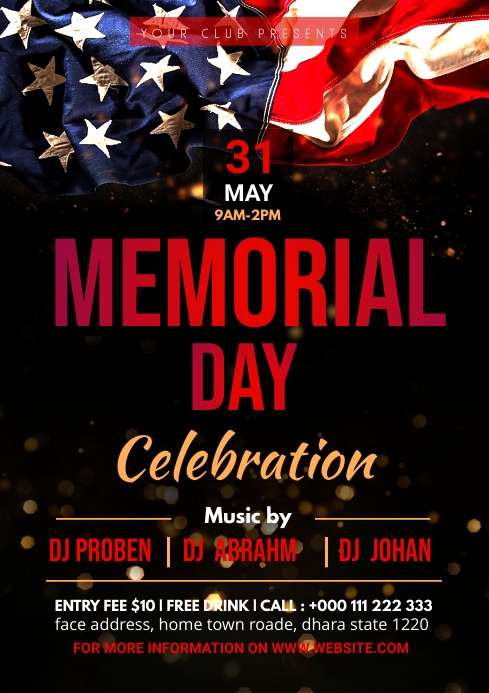 Copy of Memorial Day Party Flyer | PosterMyWall