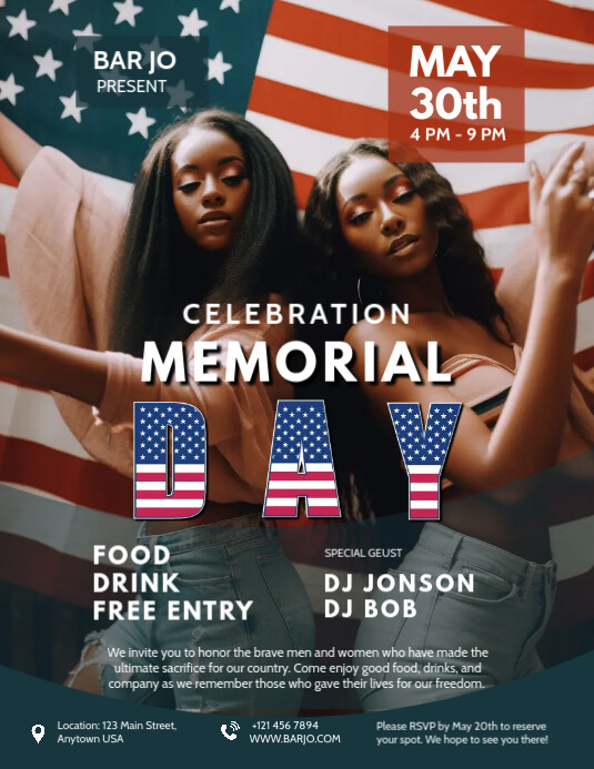 memorial day party flyer Template PosterMyWall