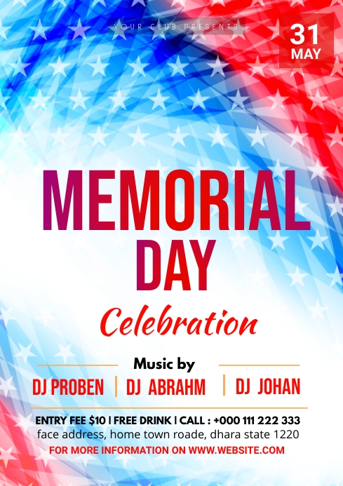 Copy of Memorial Day Party Flyer | PosterMyWall