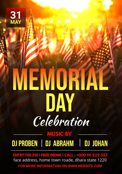 Copy of Memorial Day Party Flyer | PosterMyWall
