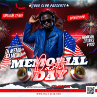 Memorial Day Party Instagram Post template