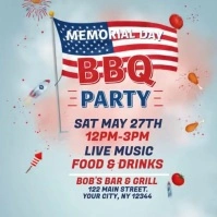 Memorial Day Party Instagram Post template